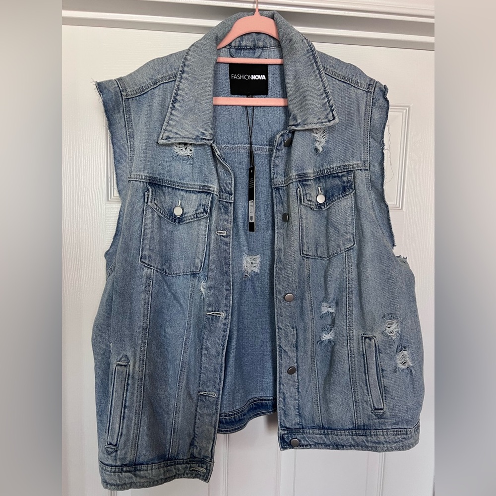Sleeveless Denim Vest